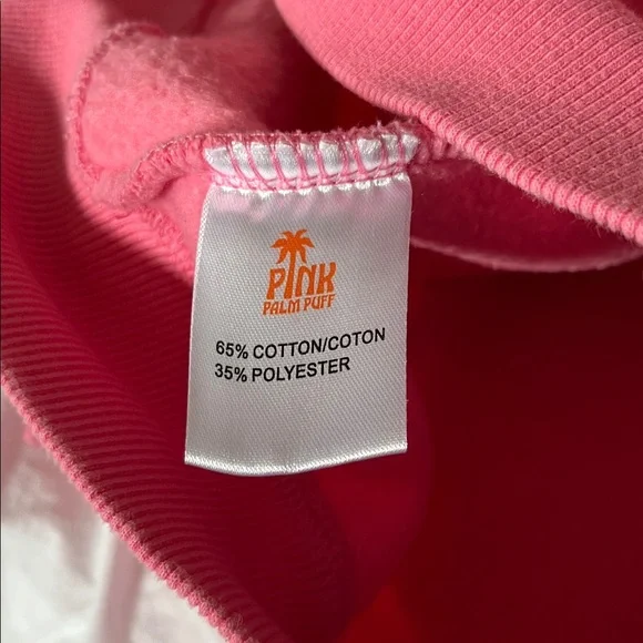 Pink Palm Puff Hoodie Sweatshirt Palm Tree Shell Logo hibiscus sonic Pink barbie - Picture 8 of 10